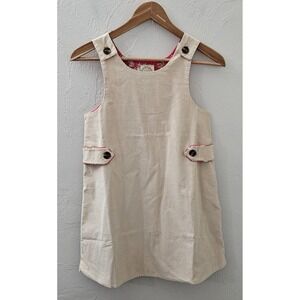 *NEW‎ w/Tags The Beaufort Bonnet Company Girls Jumper Dress Size 12 Light Beige